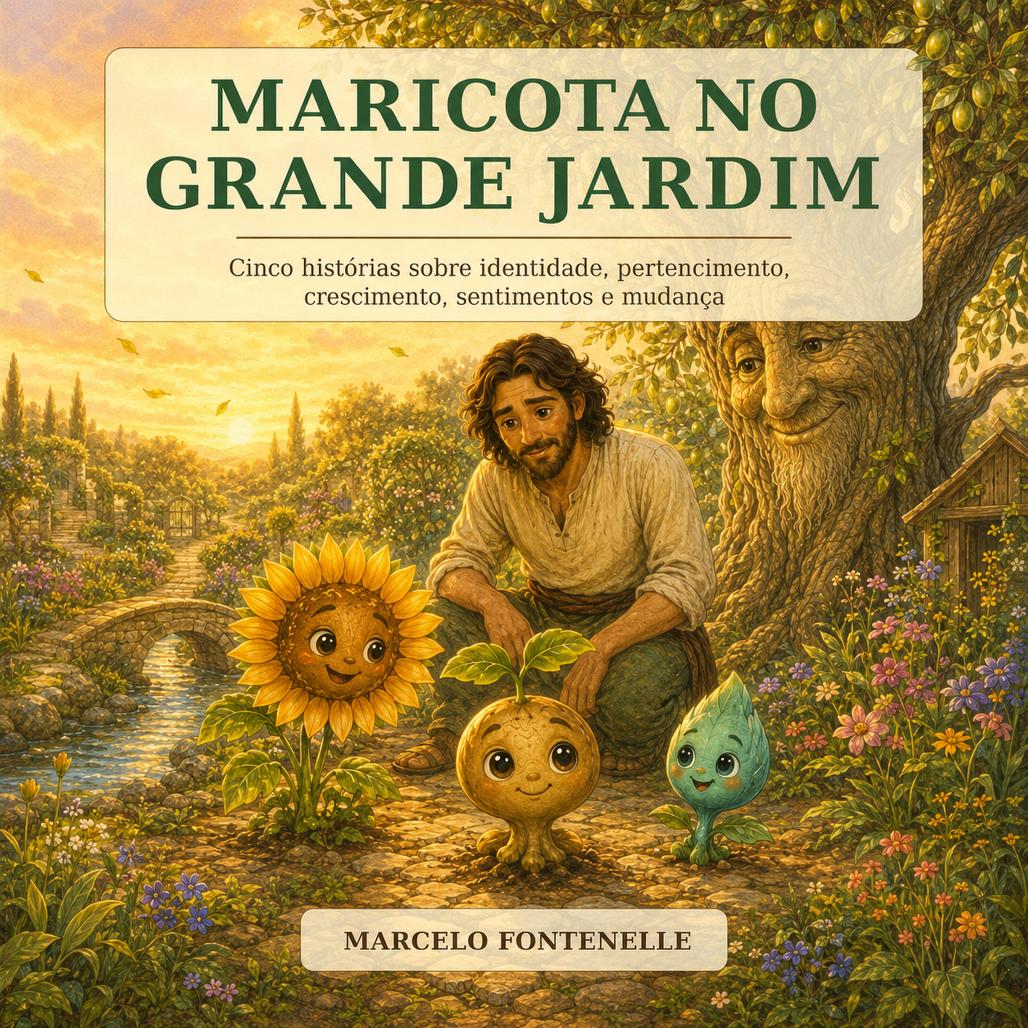 Capa do livro infantil Maricota no Grande Jardim, de Marcelo Fontenelle